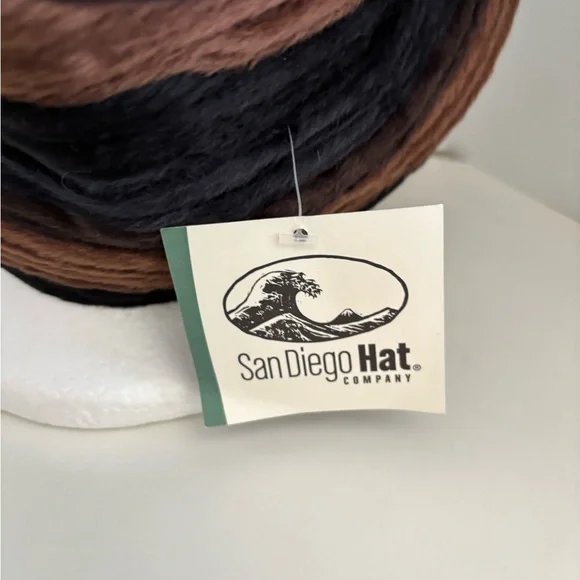 NWT San Diego Hat Company Mixed Brown & Black Small Brim Ribbon Bucket Hat - Picture 6 of 7